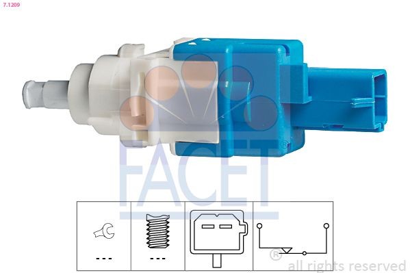FACET Kontakt, kopplingsstyrning (farth.) 7.1209 7.1209 FACET kopplingspedal givare FIAT BARCHETTA