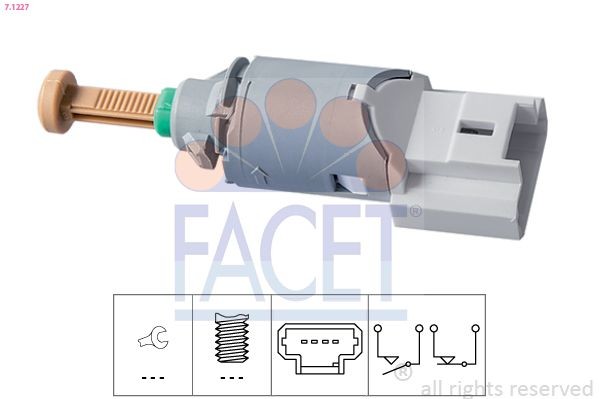 FACET Interruttore pedale freno 7.1227 7.1227 Interruttore pedale freno FACET BMW Serie 5 costo