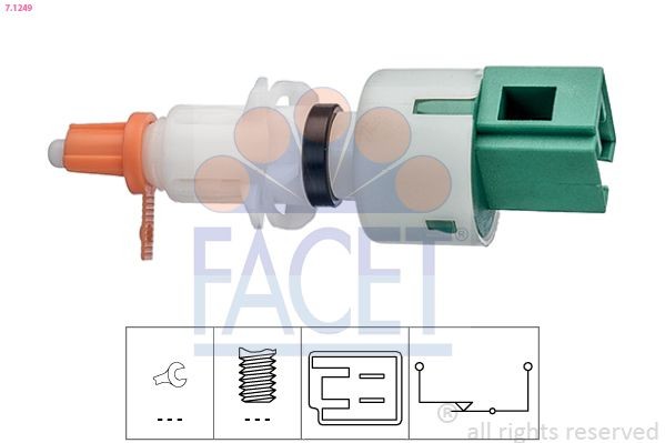 FACET Διακόπτης, μηχανισμός συμπλέκτη (GRA) 7.1249 FACET 7.1249 Διακόπτης μηχανισμός συμπλέκτη Peugeot 308 CC τιμες