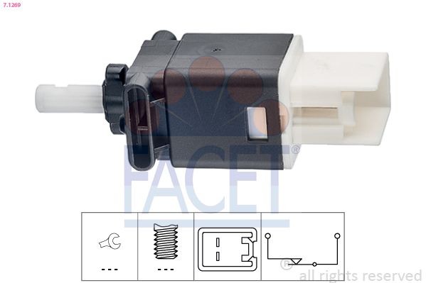 FACET Bromsljuskontakt 7.1269 FACET 7.1269 Bromsljuskontakt ISUZU D-MAX original
