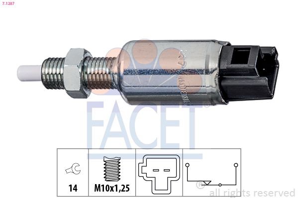 FACET Kontakt, koblingsbetjening (fartpilot) 7.1287 FACET 7.1287 originale Suzuki Swift III Kontakt koblingsbetjening hvad koster