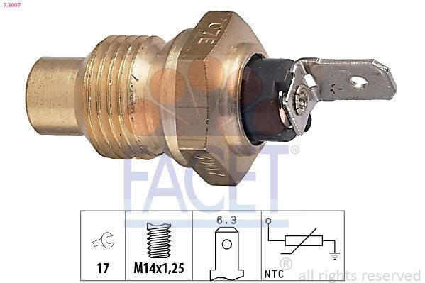 FACET Sensor, motortemperatur 7.3007 FACET 7.3007 Kjølevæsketemperatursensor Peugeot J5 Van til en fordelagtig pris