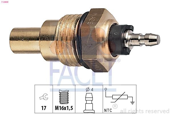 FACET Sensor, motortemperatur 7.3009 Temperatursensor FACET Suzuki BALENO 7.3009