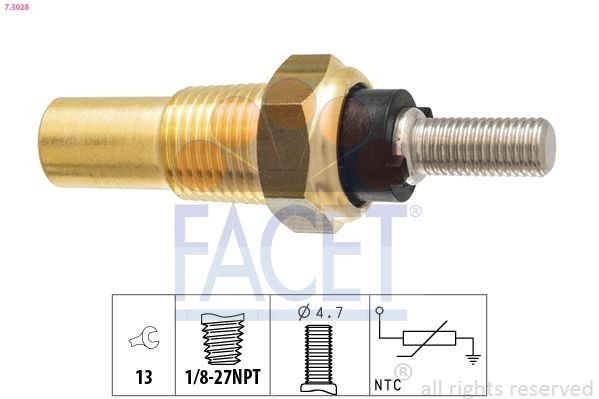 FACET Kühlmitteltemperatursensor 7.3028 Ford ADH Temperatursensor 7.3028 FACET