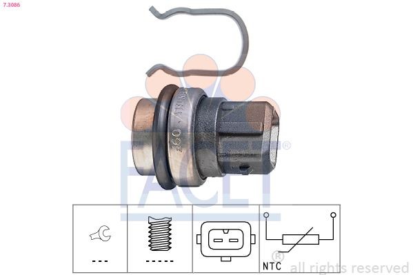 FACET Sensore, Temperatura refrigerante 7.3086 FACET 7.3086 Bulbo temperatura motore VW Scirocco 2 prezzo
