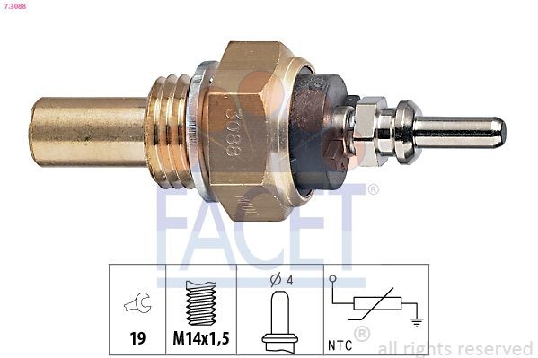 FACET Sensore, Temperatura refrigerante 7.3088 FACET 7.3088 Sensore temperatura motore Mercedes T1 601 originale prezzo