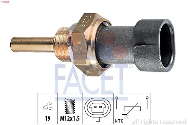 FACET Tunnistin, öljylämpötila 7.3098 FACET 7.3098 TOYOTA Öljyn lämpötila anturi hinta