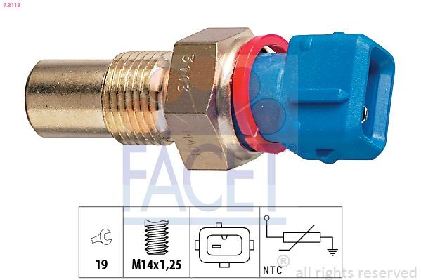 FACET Olietemperatur føler 7.3113 FACET 7.3113 Peugeot Partner Tepee Olietemperatur føler pris
