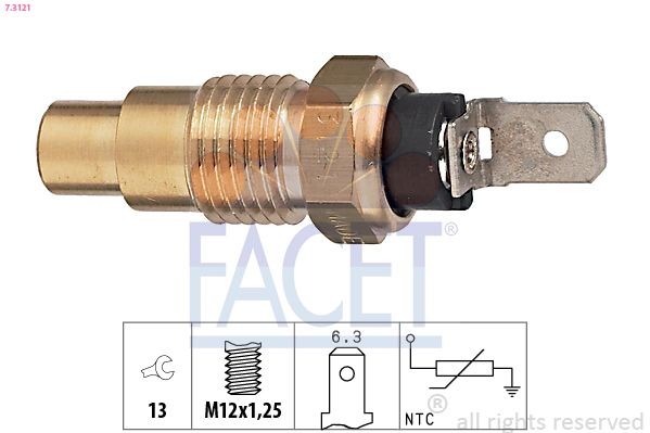 Kylvätsketemperatursensor FACET 7.3121 FACET 7.3121 Motortemperatursensor NISSAN ALMERA 2016