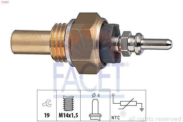 FACET Sensore, Temperatura refrigerante 7.3131 FACET 7.3131 Bulbo temperatura motore Mercedes T1 601 prezzo