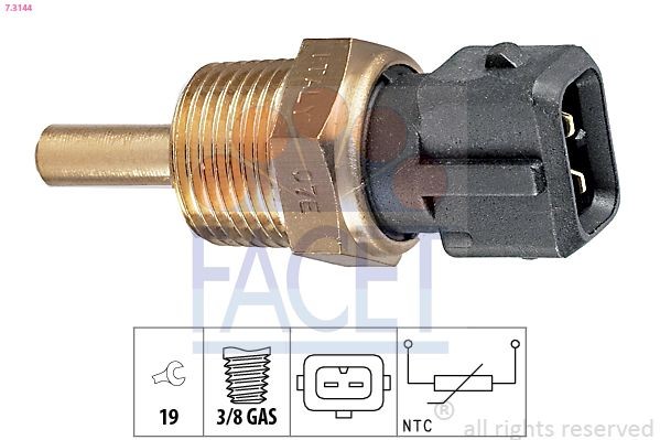 FACET Olietemperatuursensor 7.3144 FACET 7.3144 Olietemperatuursensor Opel Kadett E CC prijs