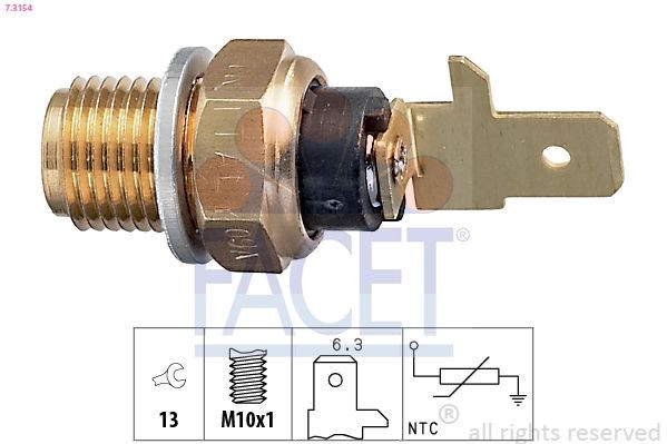 Öltemperatursensor FACET 7.3154 FACET 7.3154 VW BORA 2011 Sensor Öltemperatur