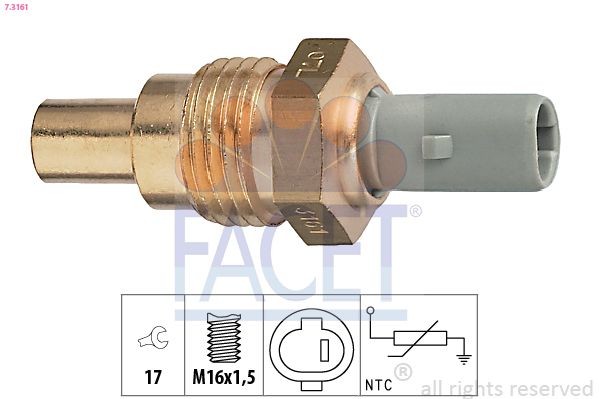FACET Snímač teploty chladiacej kvapaliny 7.3161 FACET 7.3161 Snímač teploty Liteace R20 cena