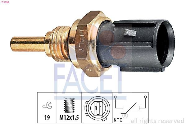 FACET Olietemperatuursensor 7.3198 7.3198 Temperatuurvoeler HONDA ODYSSEY FACET