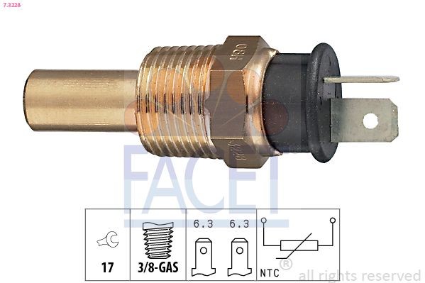 FACET Temperatuursensor 7.3228 FACET 7.3228 Temperatuurvoeler Pony / Excel Sedan (X-2) prijs