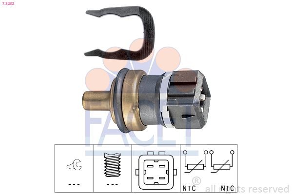 FACET Sensor, motortemperatur 7.3232 FACET 7.3232 Kjølevæsketemperatursensor BMW X5 originale