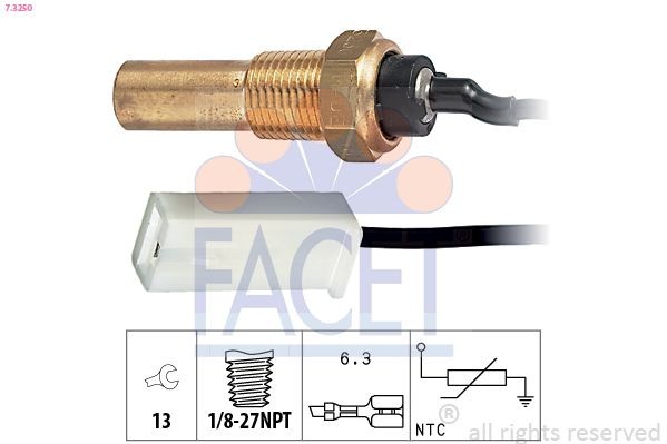 FACET Sensor, coolant temperature 7.3250 LAND ROVER FACET temperature sensor 7.3250