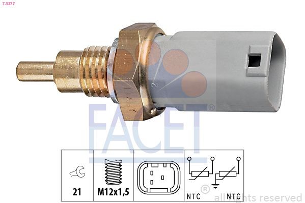 FACET Temperatuursensor 7.3277 Koelvloeistof temperatuur sensor FACET 155 7.3277 goedkoop