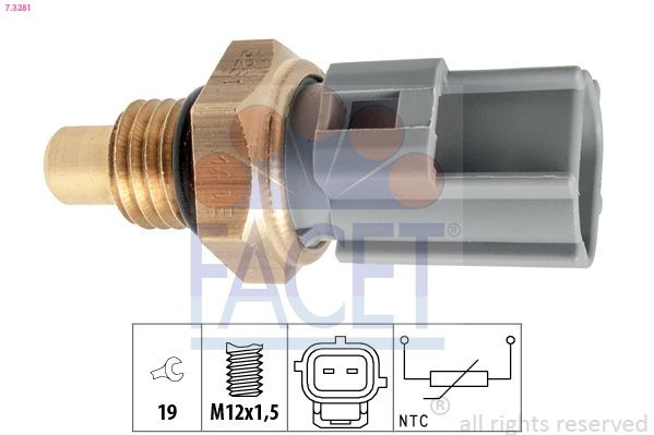 FACET Brandstoftemperatuursensor 7.3281 FACET 7.3281 Brandstoftemperatuur sensor Nissan NV400 Van prijs