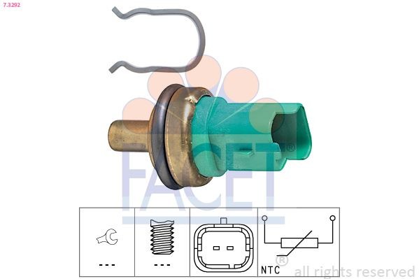 FACET Sonde de température, liquide de refroidissement 7.3292 FACET 7.3292 Sonde de température MITSUBISHI ASX d'origine