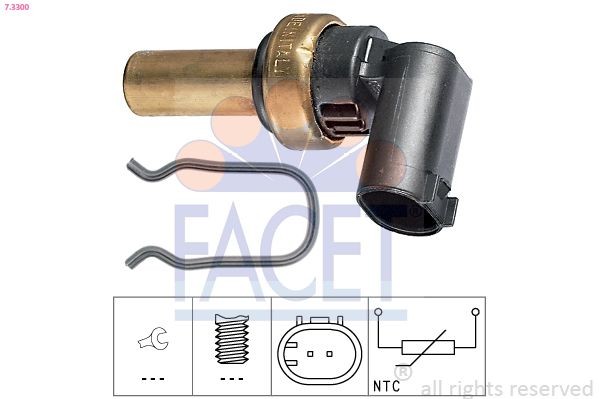 Temperatuursensor FACET 7.3300 FACET 7.3300: Koelvloeistof temperatuur sensor Jeep GRAND CHEROKEE 2003