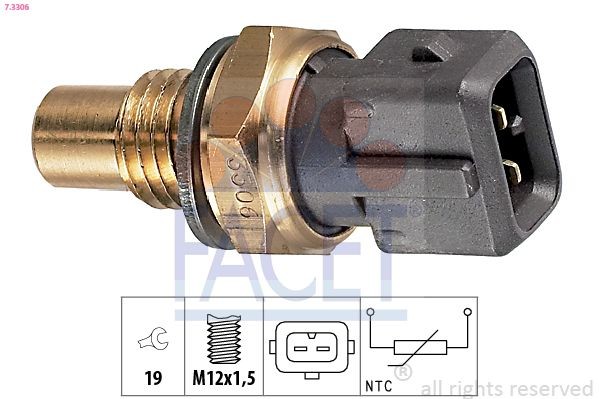 FACET Capteur de température d'huile 7.3306 7.3306 Capteur de température d'huile FACET RENAULT CLIO