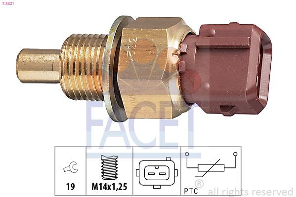 FACET Sensor, coolant temperature 7.3321 7.3321 FACET CITROЁN coolant temperature sending unit