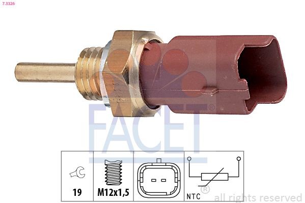 Kühlmitteltemperatursensor FACET 7.3326 FACET 7.3326: Sonde Temperature Lancia YPSILON 2016