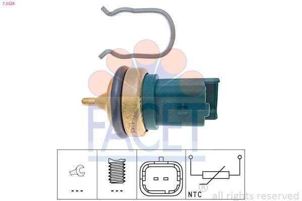 FACET Sensor, coolant temperature 7.3328 CITROЁN FACET coolant temperature sensor 7.3328