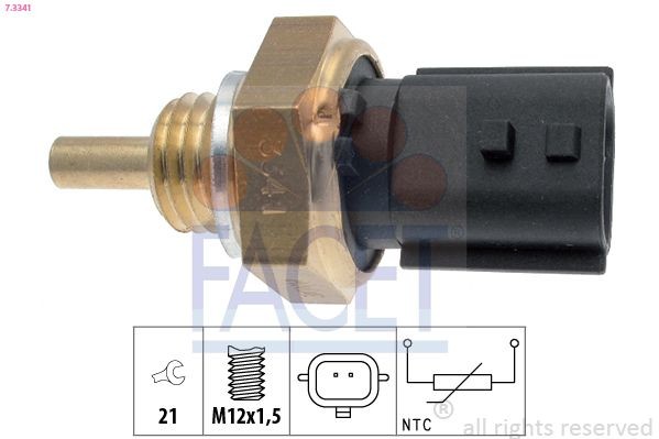 FACET Sensore, Temperatura refrigerante 7.3341 FACET 7.3341 Sensore di temperatura acqua Renault Trafic 3 prezzo