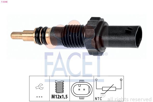 FACET Sensor, kølevæsketemp. 7.3348 Temperaturføler FACET Cabriolet 7.3348 billig