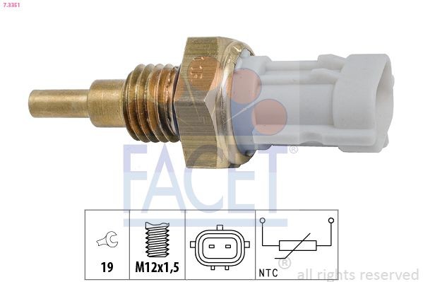 Snímač teploty chladiacej kvapaliny FACET 7.3351 FACET 7.3351: Snímač teploty Subaru IMPREZA 2011