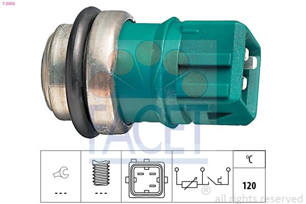 FACET Kühlmitteltemperatursensor 7.3550 Kühlmitteltemperaturgeber FACET PAJERO 7.3550 günstig