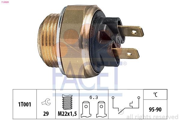FACET Termocontatto ventola radiatore 7.5020 FACET 7.5020 Bulbo radiatore Land Rover Freelander L314 originale prezzo