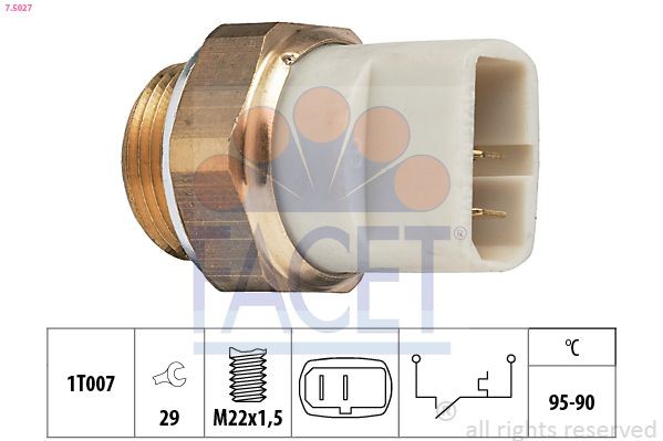 FACET Temperatuurschakelaar, radiateurventilator 7.5027 Temperatuurschakelaar radiateurventilator FACET A1 7.5027 goedkoop