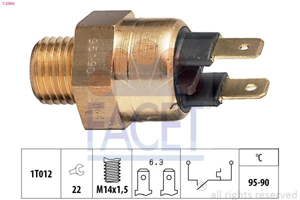 FACET Termocontatto ventola radiatore 7.5064 FACET 7.5064 costo Termocontatto ventola radiatore OPEL Diplomat A Coupe originale