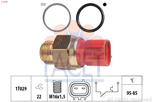 FACET Termocontatto ventola radiatore 7.5149 FACET 7.5149 Bulbo elettroventola Subaru Justy I prezzo