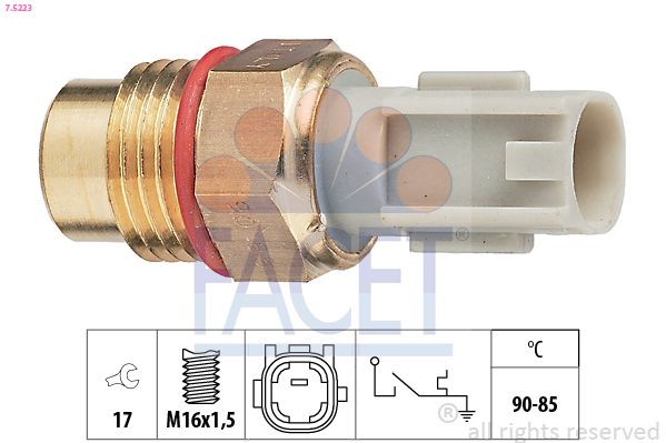FACET Interruptor de temperatura, ventilador do radiador 7.5223 preço Interruptor de temperatura ventilador do radiador LEXUS 7.5223 FACET