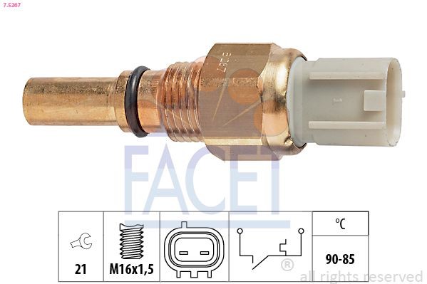 Temperatuurschakelaar, radiateurventilator FACET 7.5267 FACET 7.5267: Thermoschakelaar radiateurventilator Toyota RAV 4 2021