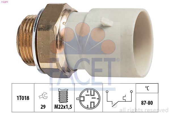 FACET Temperaturkontakt, kølerventilator 7.5271 Temperaturkontakt kølerventilator FACET GALANT 7.5271 billig