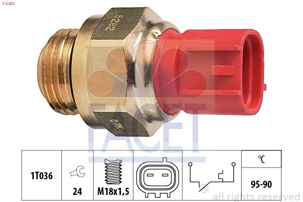FACET Termocontatto ventola radiatore 7.5282 7.5282 Termocontatto ventola radiatore SKODA YETI FACET costo