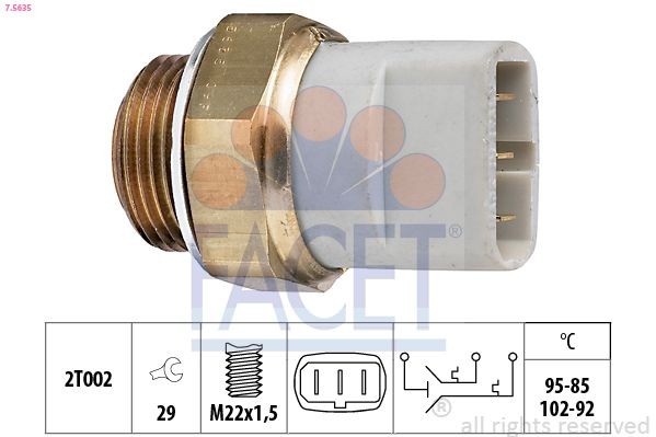 FACET Termocontatto ventola radiatore 7.5635 FACET 7.5635 Bulbo radiatore Audi A4 B7 originale prezzo