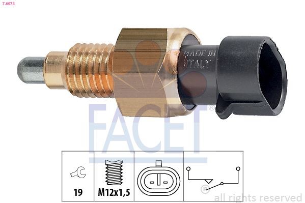 FACET Reverse light switch 7.6073 FACET 7.6073 genuine OPEL Astra F Classic CC (T92) reverse light switch price