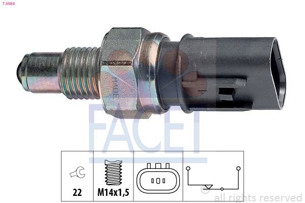 FACET Lüliti, tagurdustuli 7.6084 FACET 7.6084 originaal Lüliti tagurdustuli MITSUBISHI COLT hind