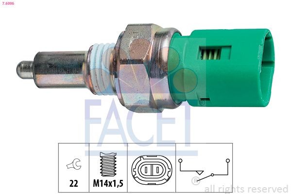 FACET Achteruitrijschakelaar 7.6096 FACET 7.6096 Achteruitrijlicht schakelaar Renault Megane II Bus originele prijs