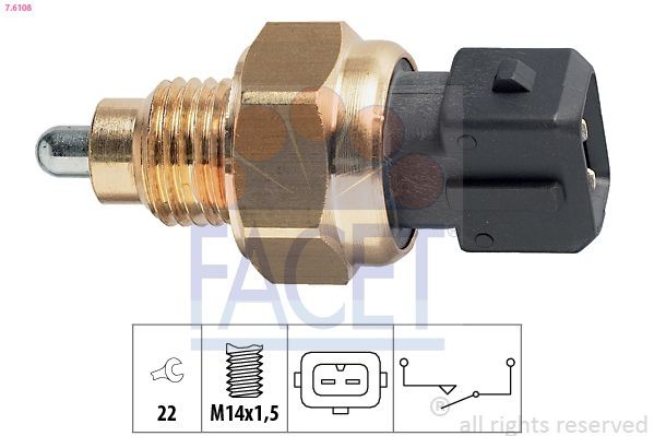 FACET Bryter, ryggelys 7.6108 FACET 7.6108 Bryter ryggelys PEUGEOT 806 Van (AF) billige