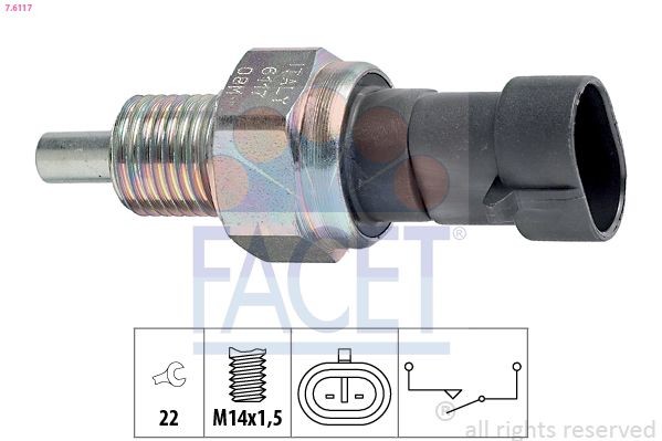 FACET Backljuskontakt 7.6117 FACET 7.6117 Backljuskontakt Massif Pick-up original