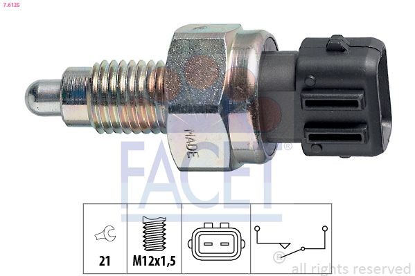 FACET Interruttore, Luce di retromarcia 7.6125 FACET 7.6125 costo Interruttore retromarcia VW Polo 86c Coupe originale