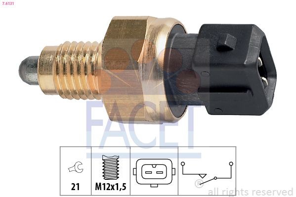 Διακόπτης, φώτα όπισθεν FACET 7.6131 FACET 7.6131 Βαλβίδα όπισθεν PORSCHE 911 2013