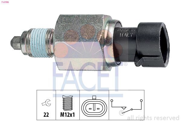 FACET Achteruitrijschakelaar 7.6196 FACET 7.6196 Achteruitrijlicht schakelaar Renault ALASKAN goedkoop